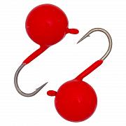 Дробинка с ушком d 4,0 мм, вес 0,62 гр, ярко- красный /10 шт/